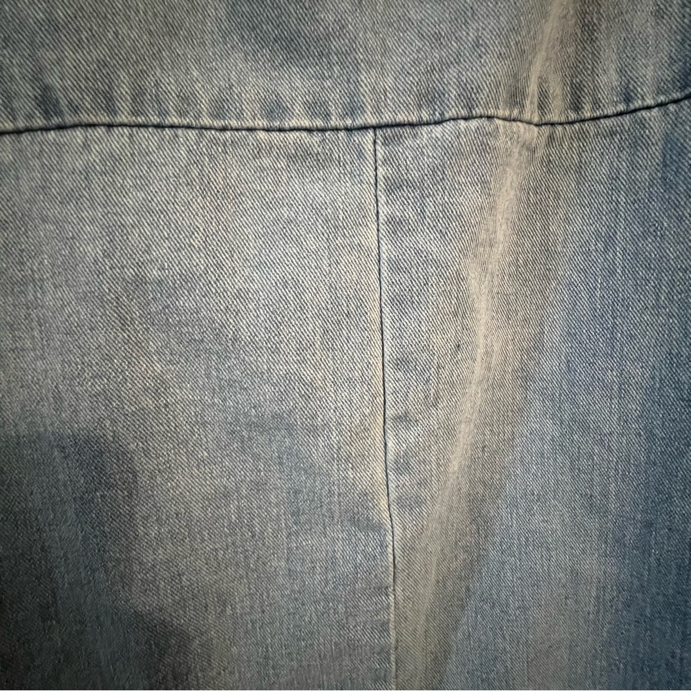 Juniors Blue Denim Overalls Dress Large - Picture 5 of 6
